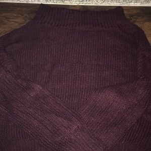 Maroon off the shoulder sweater